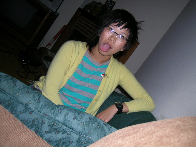 suzette gave me this look when  i took her picture. thats the suzette face. thats what she does!
