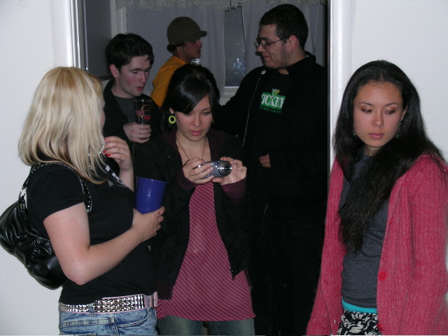 clockwise from the left: ariel martin, kyle, dude, rachael and marika. twatted.