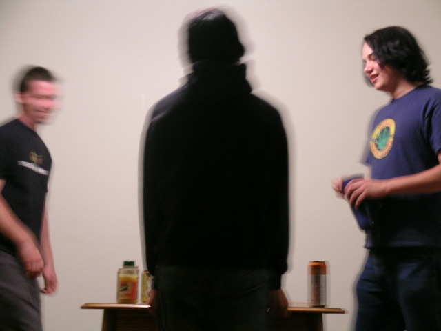 kevin, frog and aj play a game of quarters.... with sparks and orange juice?