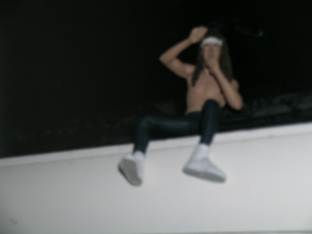 some dude got drunk and sat on the roof playing air drums.