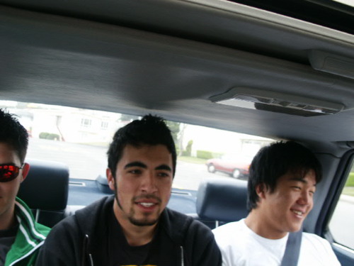 While Turtle Dave, Aaron, and our cousin Ji stake out in the back. San Francisco apparently has clothing, which Paul needs to buy.