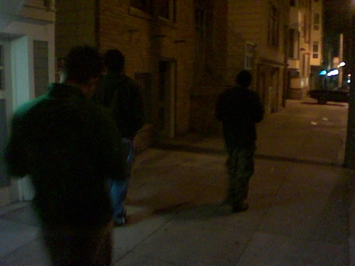 Walkin' towards the show. It was by the 16th and Mission BART station.