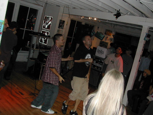 Even mroe LAC... the one in the red plad shirt is apparently the Irish rapper. They weren't half bad actually!