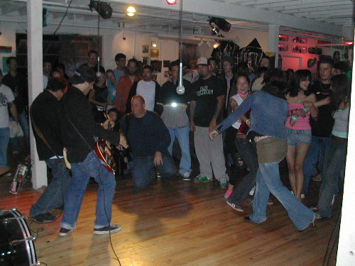 Drunk ass bitches on the right partied hard